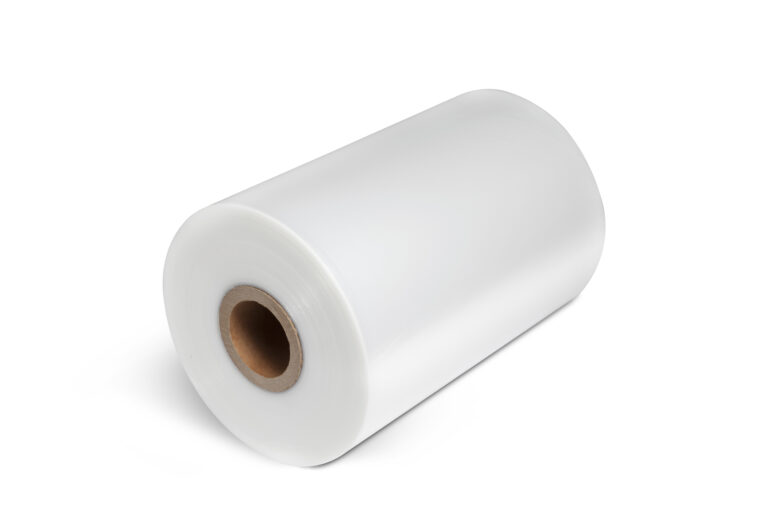 Roll,Of,Pvc,Foil,Isolated,On,White,,Close,Up